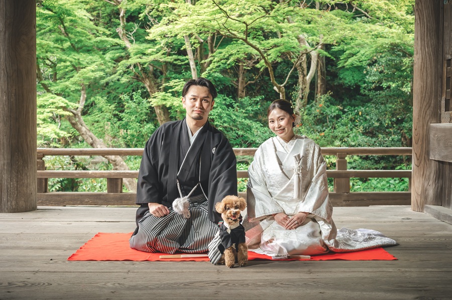 【和装１着・ペットも大切な家族♪】9/20～10/20撮影★鎌倉市内の寺院でペットと一緒に撮影　衣裳・美容・写真データ100枚
